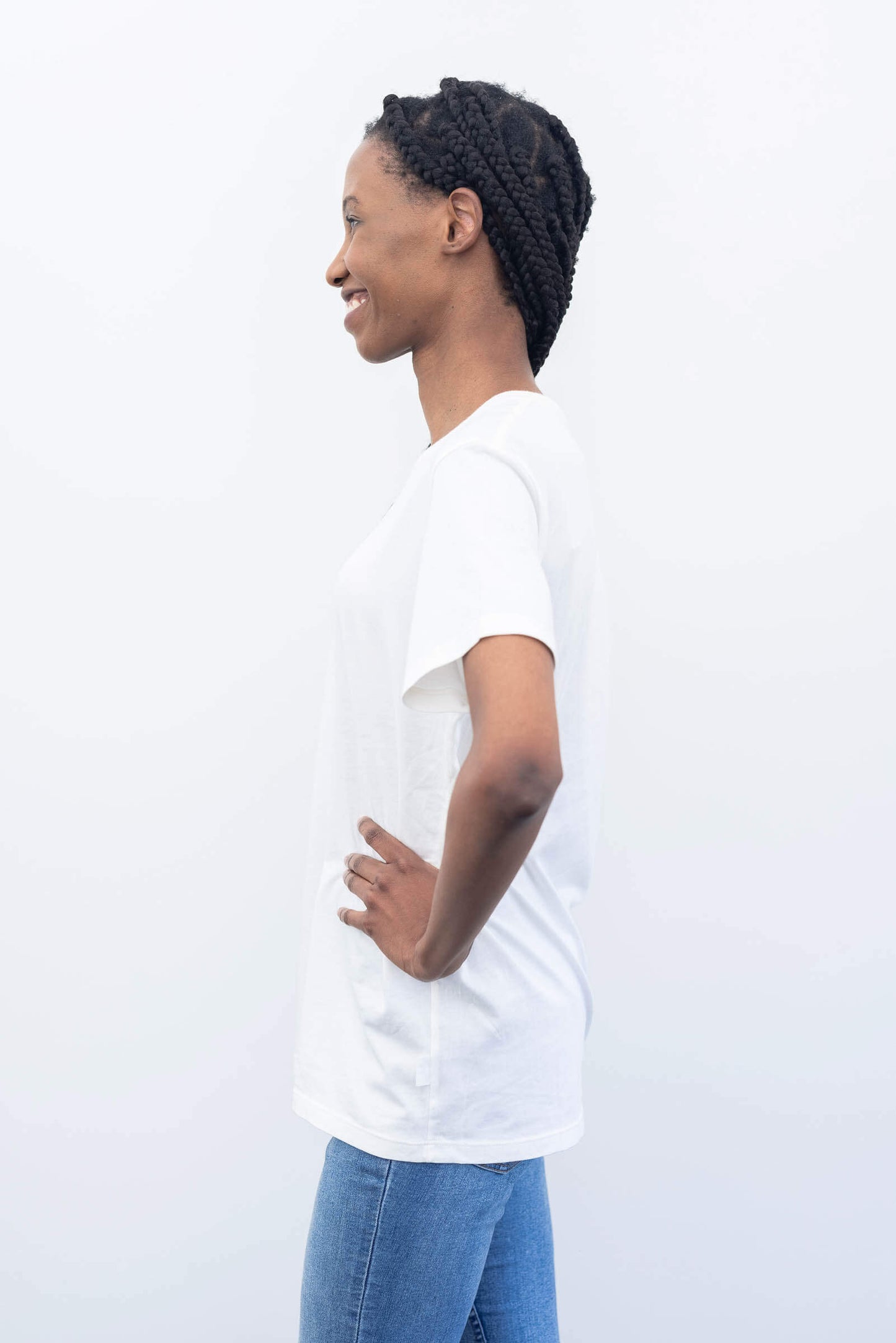 Raquel Crew Neck Tee - Eco White